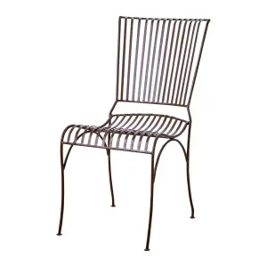 Trädgårdsstol - Metall Bordeaux - 43 x 45 x 46 cm - www.frokenfraken.se