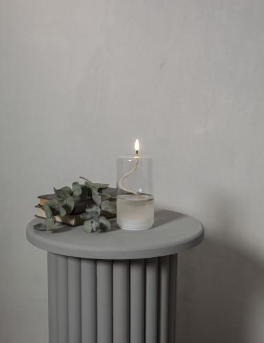 Batteriljus - Flamme Float - Glashållare - 8 x 17,5 x 8 cm - www.frokenfraken.se