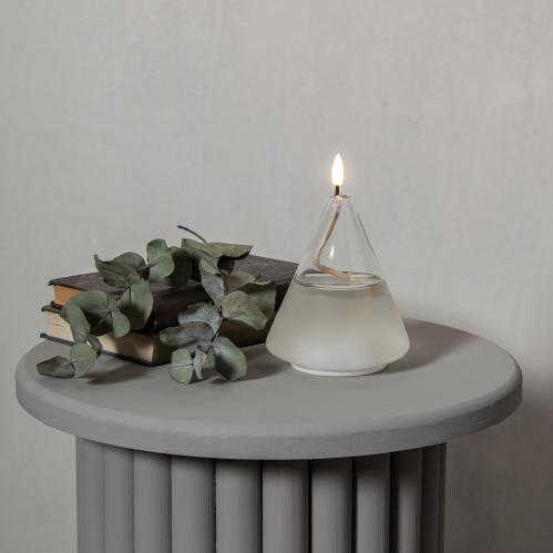 Batteriljus - Flamme Float - Glashållare - 8 x 15,5 x 8 cm - www.frokenfraken.se