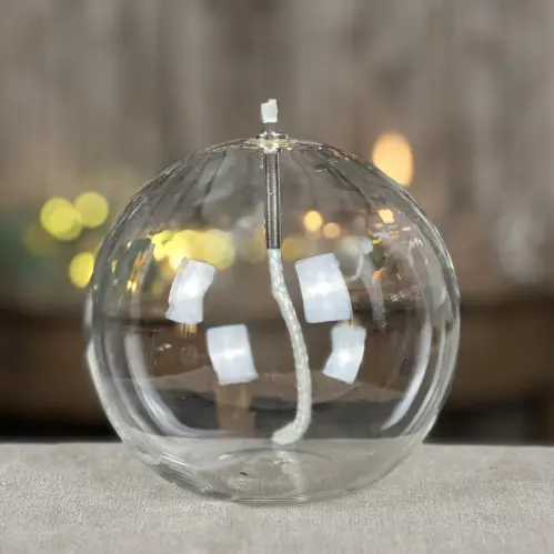 Oljelampa 2XL - Glas - Rund Boll - Ø15 cm - www.frokenfraken.se