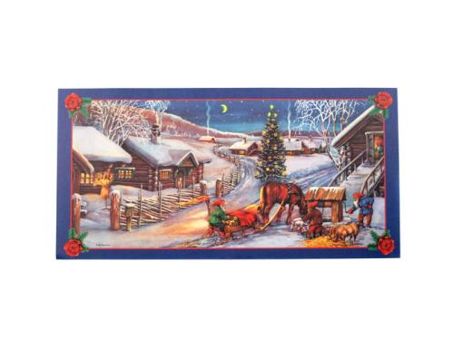 Julbonad - Tomte med häst & släde - 60 x 30 cm - www.frokenfraken.se