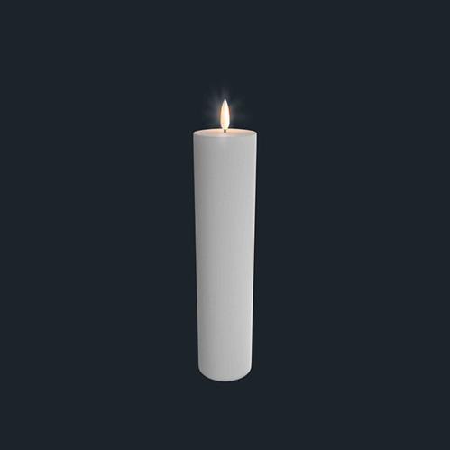 Ljus - Blockljus - Batteriljus i vax med timer - 6 x 25 cm - www.frokenfraken.se