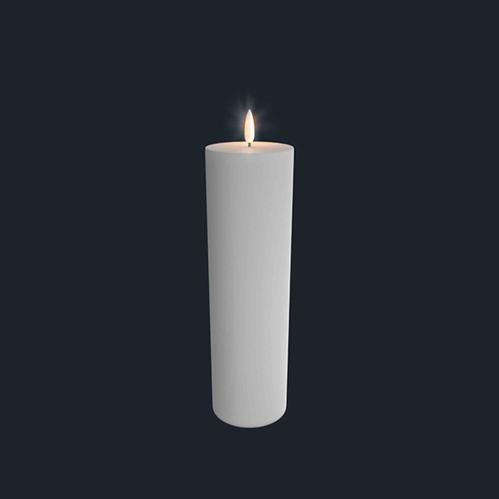 Ljus - Långt Blockljus - Batteriljus i vax med timer - 7 x 25 cm - www.frokenfraken.se
