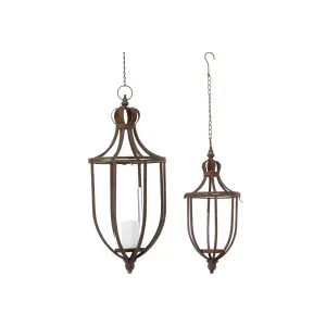 Ljuslykta - Hängande - Rost - 2 storlekar - 56 cm, 41 cm - www.frokenfraken.se