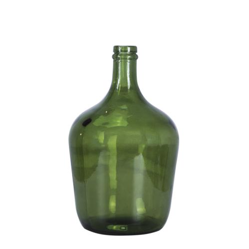 Glasflaska - Damejeanne - Grön - 30 cm - www.frokenfraken.se