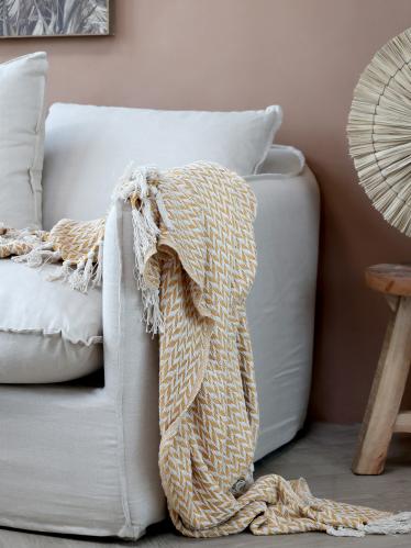 Soffa av Linne - 75 x 220 x 95 cm - www.frokenfraken.se