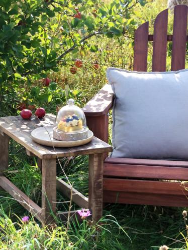 Amerikansk däckstol - Adirondack Sunchair - Trä brun - www.frokenfraken.se