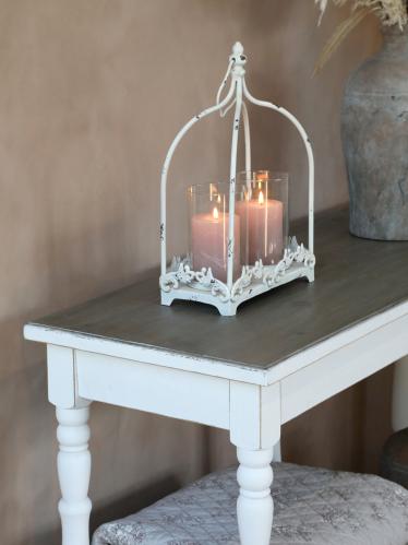 Skänk med hylla - Antik Vit - 80 x 120 cm - www.frokenfraken.se