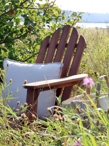 Amerikansk däckstol - Adirondack Sunchair - Trä brun - www.frokenfraken.se