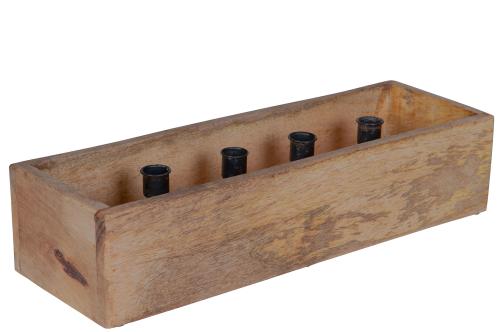 Ljusstake - Trä - Box - 45 x 15 x 10 cm - www.frokenfraken.se
