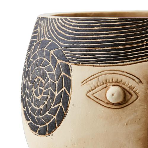 Kruka - Huvud - Retro - Ø12 x 21 cm - www.frokenfraken.se