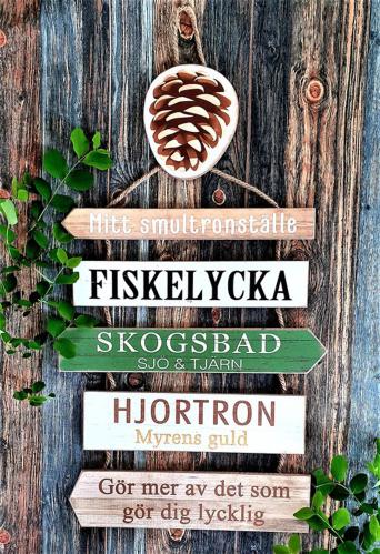 Skylt - Naturskylt - Trä - 66 x 37 cm - www.frokenfraken.se