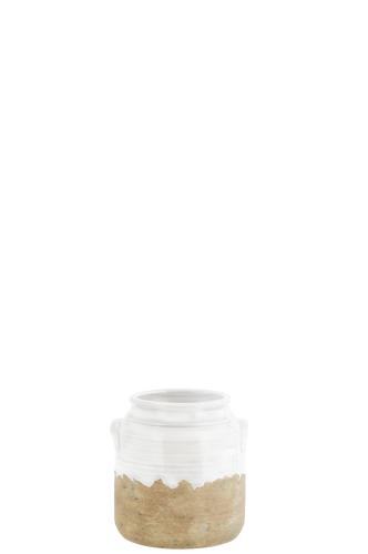 Urna - Vas - Vit - 19,5 x 20 cm - www.frokenfraken.se