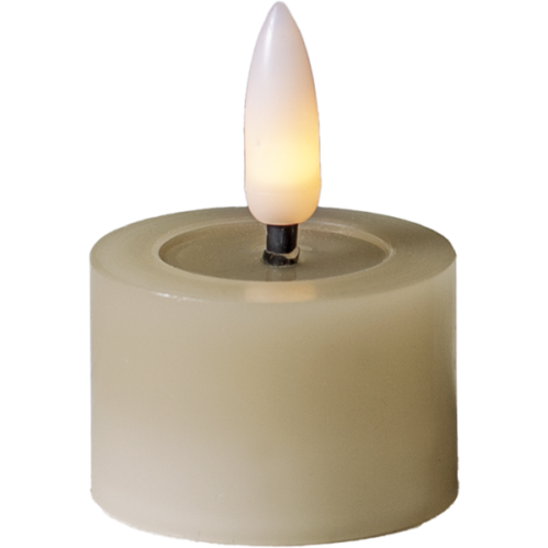Batteriljus - Beige - LED Värmeljus - 5 cm - Flamme Flow - 2 st - www.frokenfraken.se
