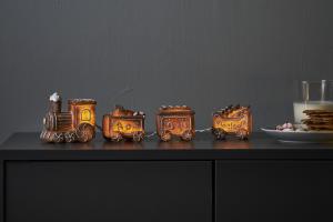 Jultåg - Lysande pepparkakståg - 30 cm - www.frokenfraken.se