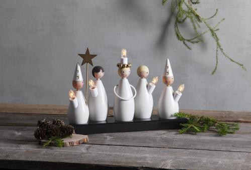 Adventsljusstake Luciakör - 22 cm - www.frokenfraken.se