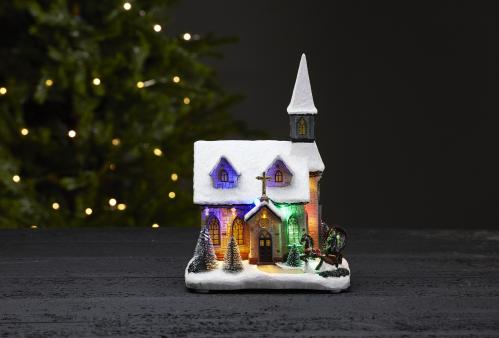 Julkyrka med belysning - 27 cm - www.frokenfraken.se