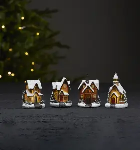 Litet lysande hus - 4-pack - 12 cm - www.frokenfraken.se