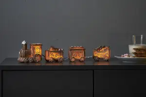 Jultåg - Lysande pepparkakståg - 30 cm - www.frokenfraken.se