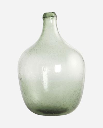Glasflaska - Grön - Damejeanne - 30 cm - www.frokenfraken.se