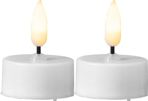 Batteriljus - Värmeljus Basic - 2 pack - 5 x Ø3,8cm - Timer - www.frokenfraken.se