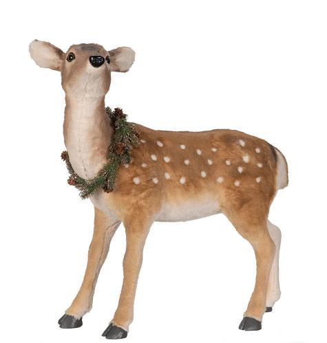 Hjort - Hind med krans - 79 x 38 x 70 cm - www.frokenfraken.se