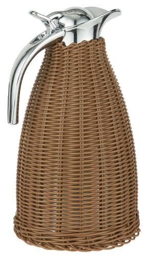 Termoskanna med flätad bambu - 1,5 L - Brun - Ø16,5 x 27 cm - www.frokenfraken.se