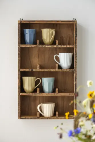 Vägghylla med 24 fack - Wood - 89 x 50 cm - www.frokenfraken.se