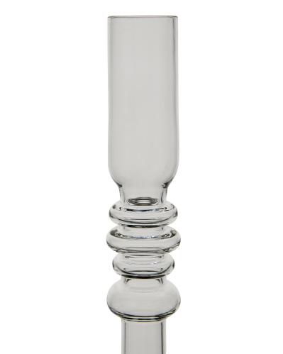 Ljusstake - Klar Glas - Ø9 x 24 cm - www.frokenfraken.se