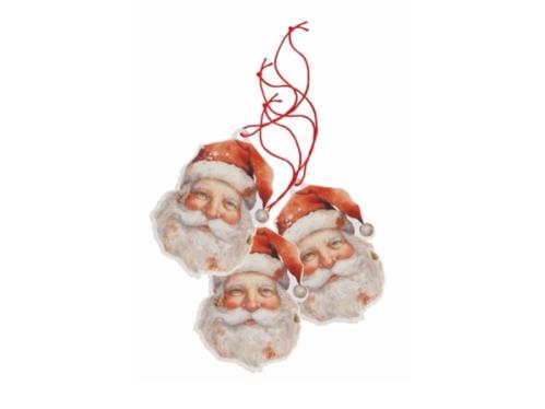 Juletiketter - Tomteansikte - 6 st - 6 x 9 cm - www.frokenfraken.se