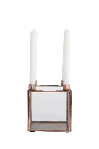 Ljusstake - Square - Koppar - 10 cm - www.frokenfraken.se