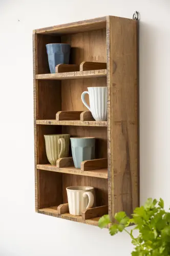 Vägghylla med 24 fack - Wood - 89 x 50 cm - www.frokenfraken.se