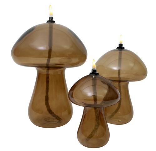 Oljelampa XL - Mushroom - Brun - Ø14 x 18 cm - www.frokenfraken.se