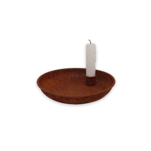 Ljusstake - Rost - Ø18 x 5 cm - www.frokenfraken.se