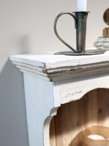 Hylla med 3 krokar - Antik cremé - 48,5 x 69 cm - www.frokenfraken.se