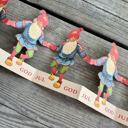 Pappersrad - Tomte - God Jul - 12 x 60 cm - www.frokenfraken.se
