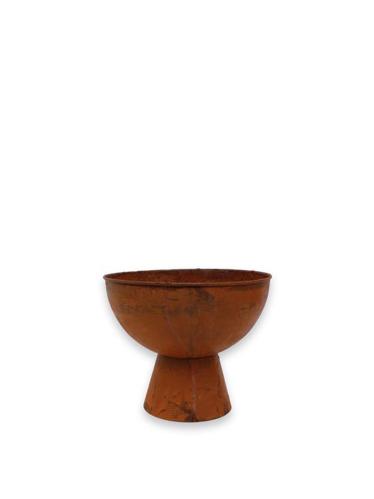 Kruka - Pokal på fot - Rost - Ø22 x 17 cm - www.frokenfraken.se