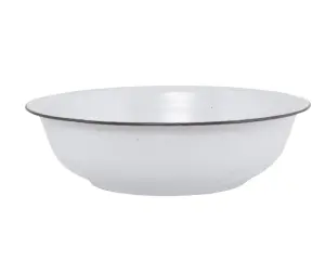 Tvättfat - Emalj Vit - 40 cm - www.frokenfraken.se