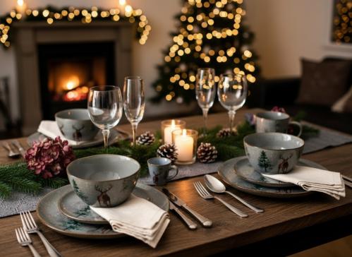 Tallrik - Hjort/Winter - Ø21 cm - www.frokenfraken.se