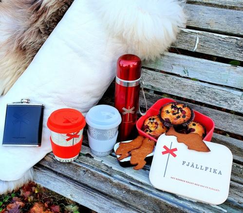 Mugg med lock - Fjällfika - Ledkryss - 12 cm - www.frokenfraken.se