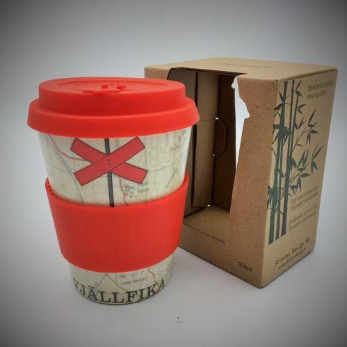 Mugg med lock - Fjällfika - Ledkryss - 12 cm - www.frokenfraken.se