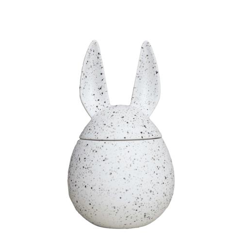 Påskdekoration - Ägg gömma - Vit/brun - Ø8,5 x 14 cm - www.frokenfraken.se