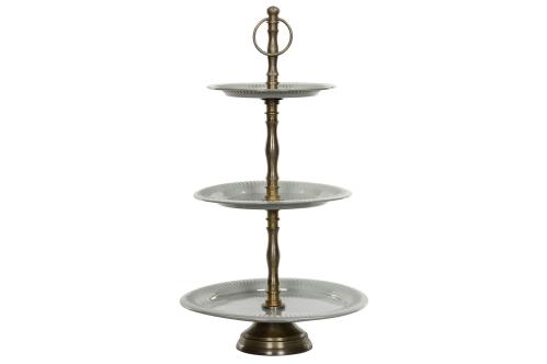Våningsfat Rand Emalj Stone - Ø25 x 45 cm - www.frokenfraken.se