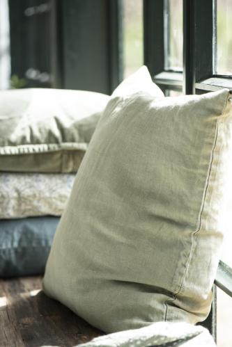 Kuddfodral Linne - Olive - 40 x 60 cm - www.frokenfraken.se