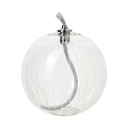 Oljelampa - Glas - Rund Boll - Mönstrad - Ø10 cm - www.frokenfraken.se