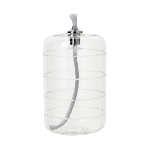 Oljelampa - Glas - Cylinder - Mönstrad - 7 x 12 cm - www.frokenfraken.se