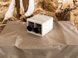 Redahylla - Natur - Med Glasburkar - 17 x 13 x 18 cm - www.frokenfraken.se