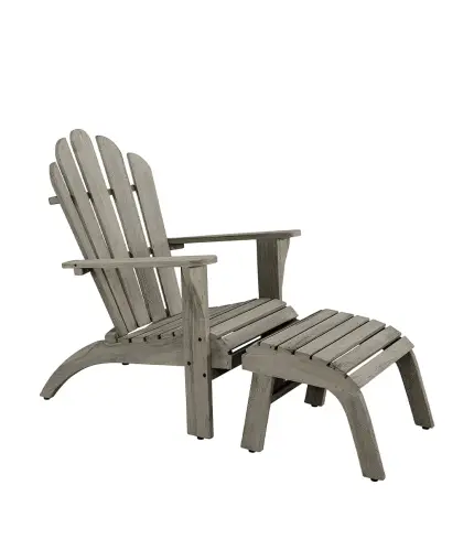 Däckstol med fotpall - Artwood ADIRONDACK Sunchair - Grey - www.frokenfraken.se