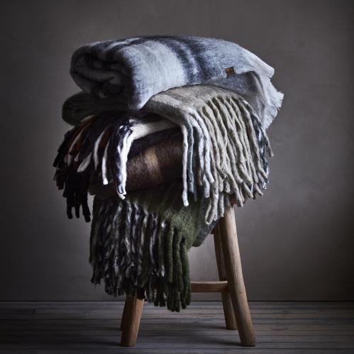 Filt - Svart/grå/vit - 160 x 130 cm - www.frokenfraken.se