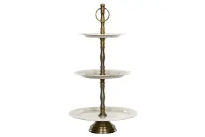 Våningsfat Rand Emalj Shell - Ø25 x 45 cm - www.frokenfraken.se